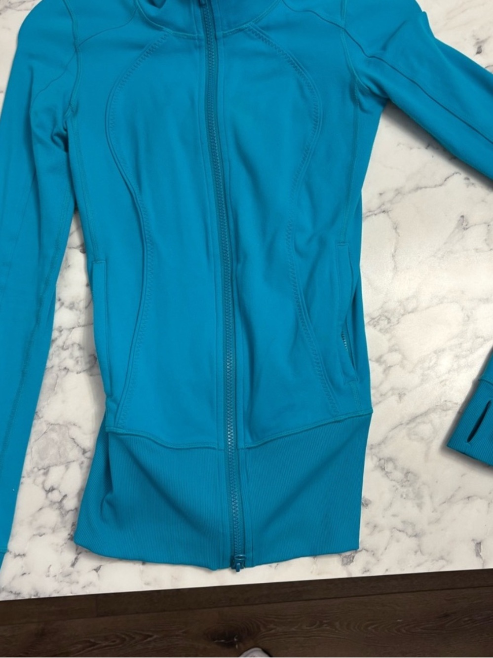 lululemon athletica womens blue long sleeve jacket